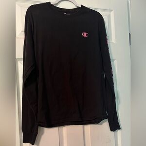 Juniors Medium Pink & black Champion Long Sleeve Shirt
